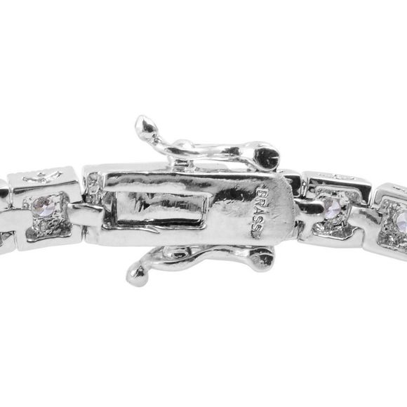 Bracelet 7.5 in Simulated White Diamond - Picture 3 of 4